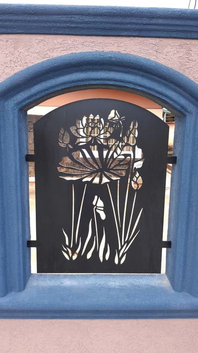 Lotus burglar-proof panel. Custom Metalwork by Nair Smart Solutions
